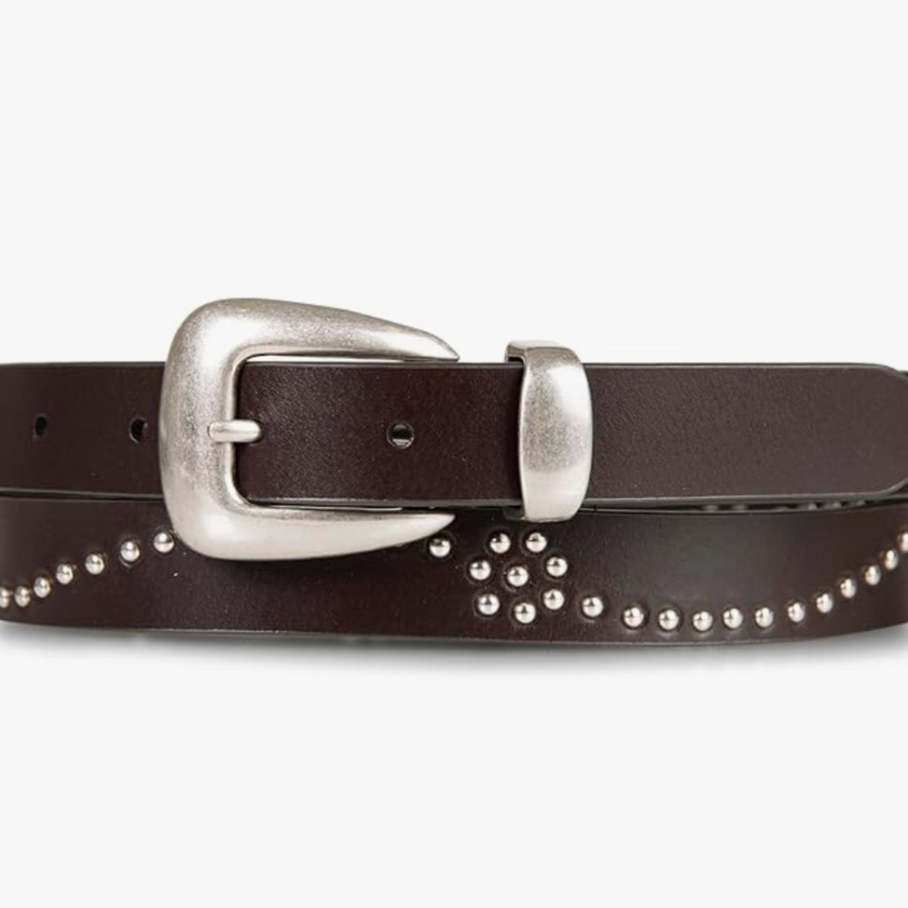 Coastal Cowgirl ⭐️Western LUCKY BRAND Leather Small Studded Belt - NWT - Size L